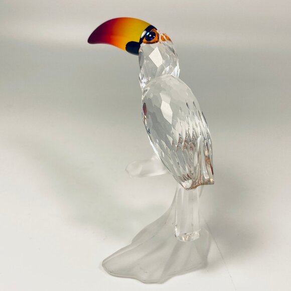 Swarovski Crystal Toucan Figurine Colorful Beak Tropical Bird 7621 Retired - Picture 4 of 6